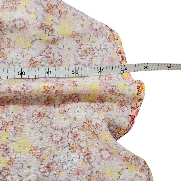 As U Wish Hi Low Cold Shoulder Tank Dress Ruffle Top Yellow Floral Large NWT - Picture 14 of 14